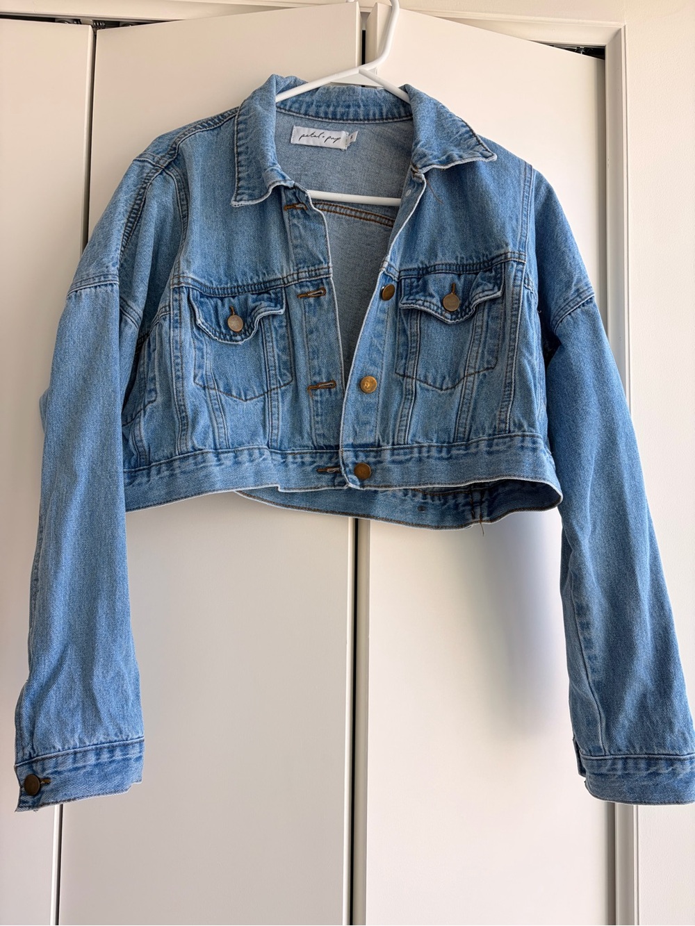 Petal & Pup Light Blue Cropped Denim Jacket